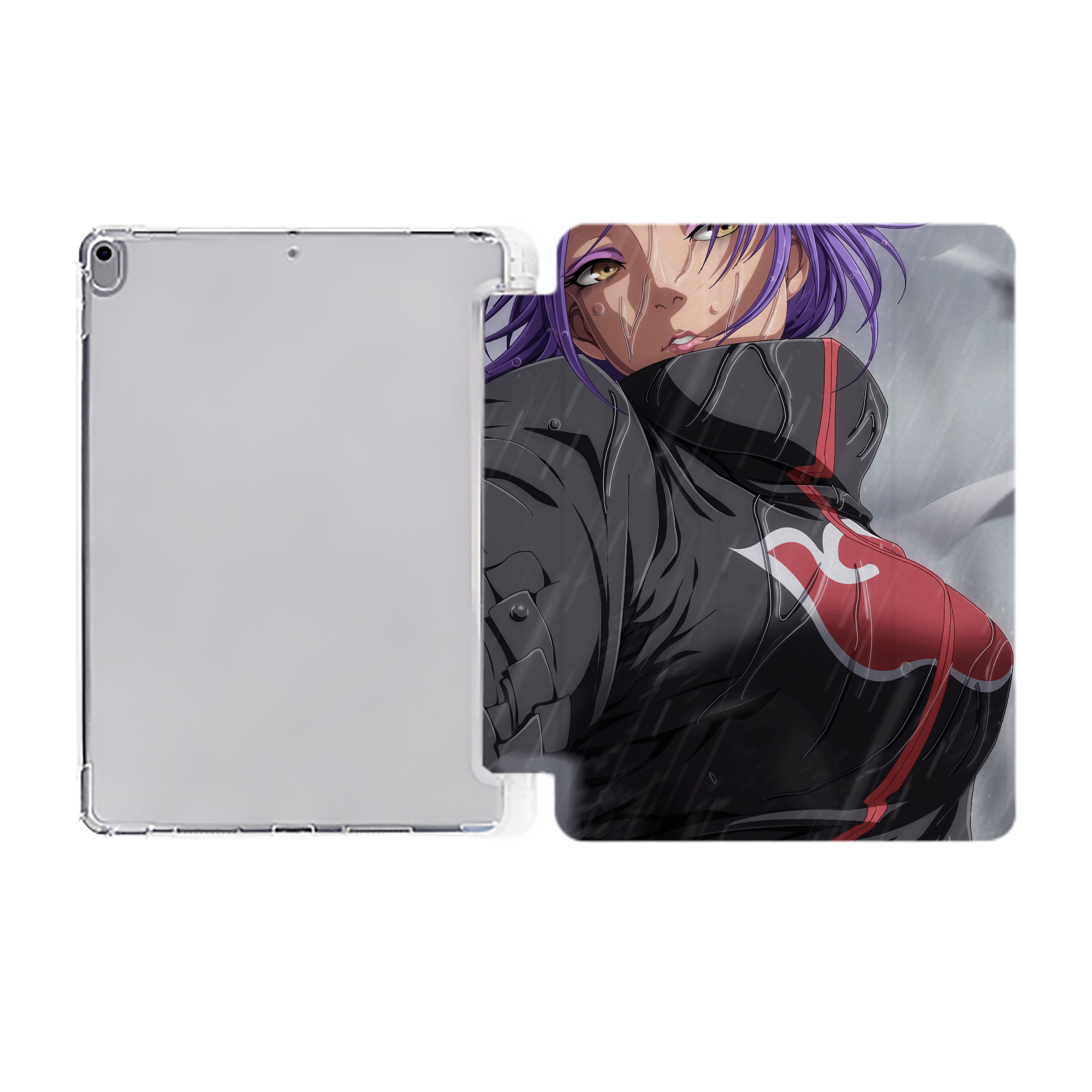 （画像用） NARUTO -ナルト- NARUTO -ナルト- 疾風伝 IPad ケース ペン収納付き 三つ折りスタンド PUレザー×シリコン 対応機種9.5/10.5/10.9インチ